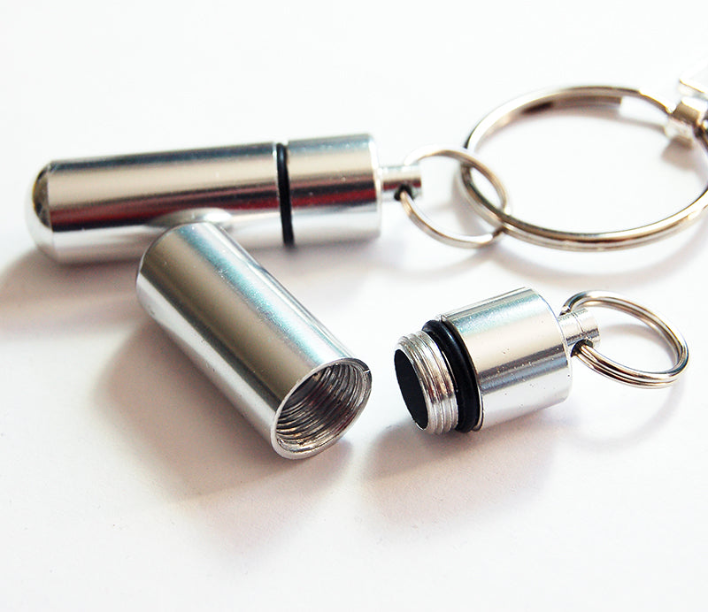 Keychain with Pill Container