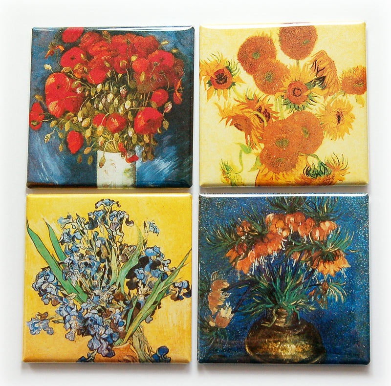 Vincent Van Gogh Set of 4 Square Magnets - Kelly's Handmade