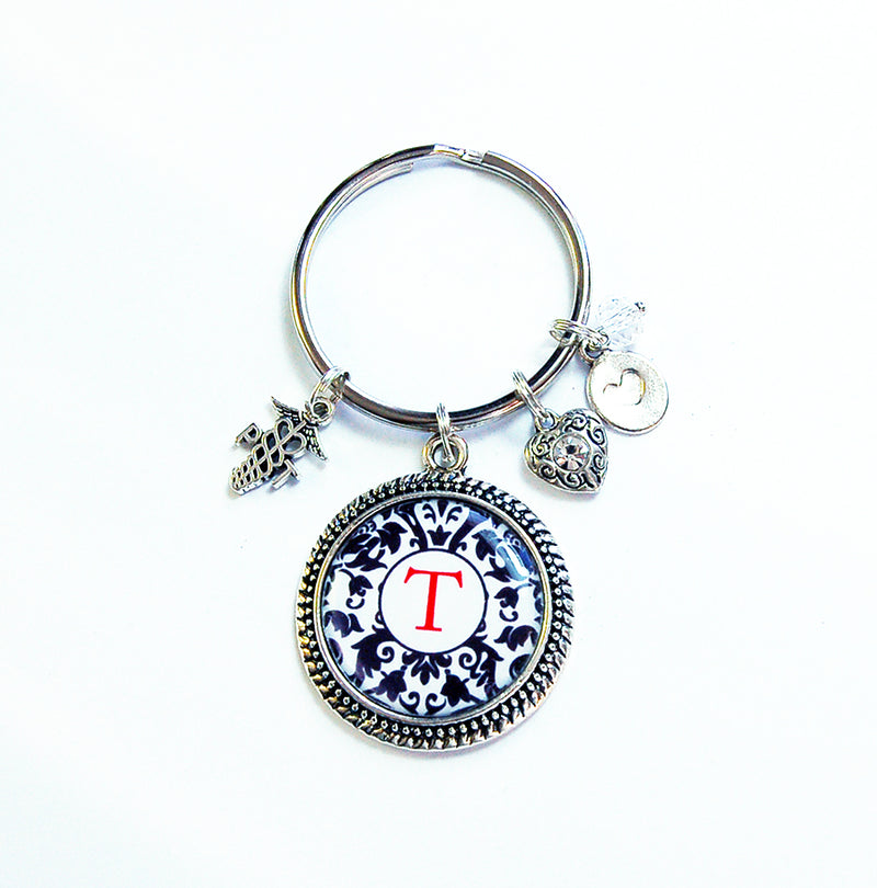 Monogram Keychain for Physical Therapist - Kelly's Handmade