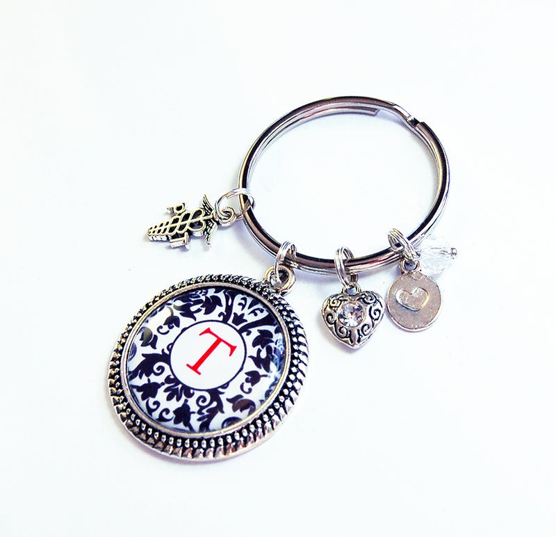 Monogram Keychain for Physical Therapist - Kelly's Handmade