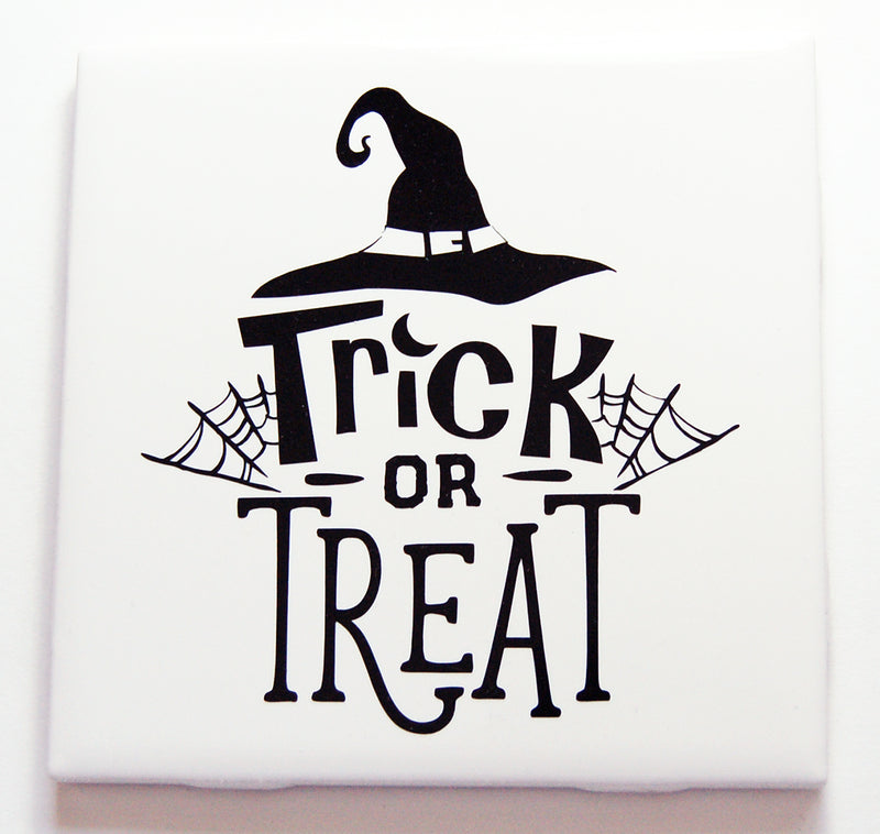 Trick or Treat Halloween Sign In Black - Kelly's Handmade