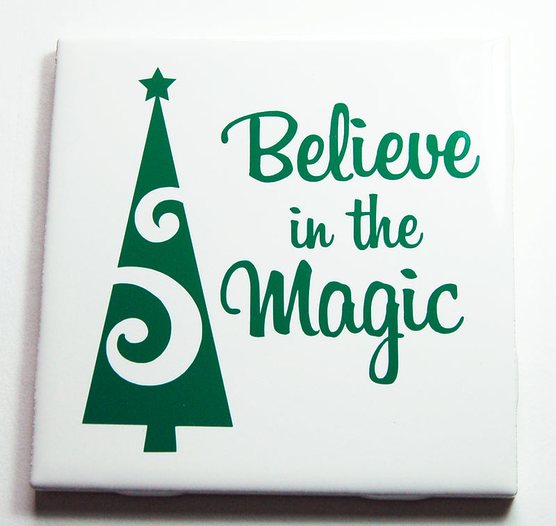 Believe in the Magic Christmas Sign In Green - Kelly's Handmade