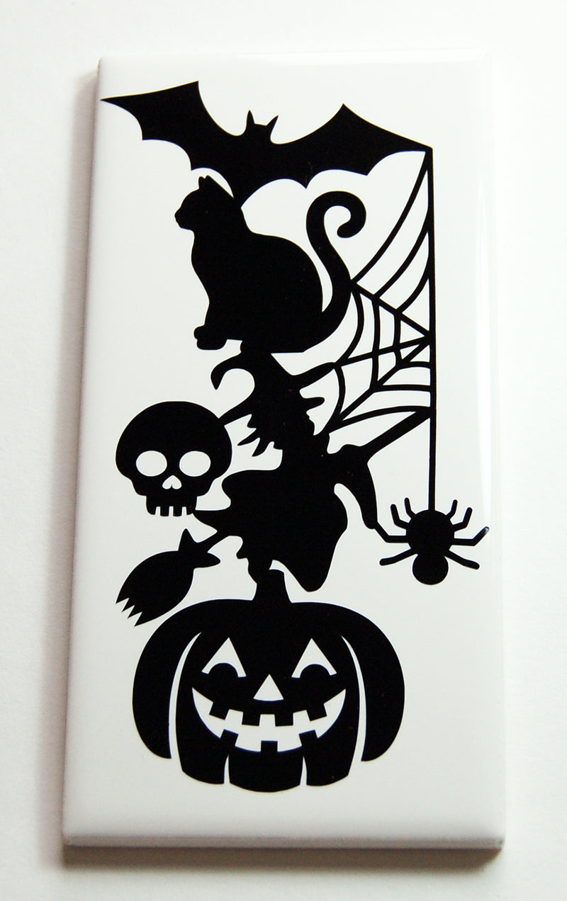 Halloween Bat Cat Witch Pumpking Sign In Black - Kelly's Handmade