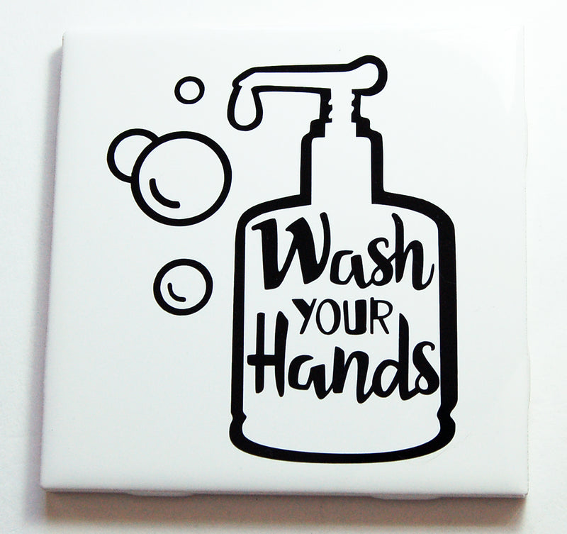 Wash Your Hands Sign In Black - Kelly's Handmade