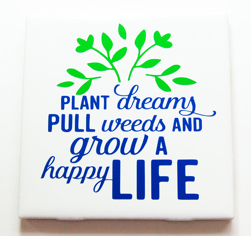 Grow A Happy Life Sign In Blue & Green - Kelly's Handmade
