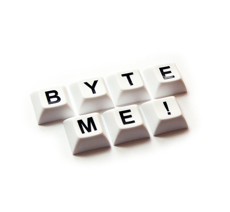 Byte Me! Keycap Magnet Set in White & Black - Kelly's Handmade