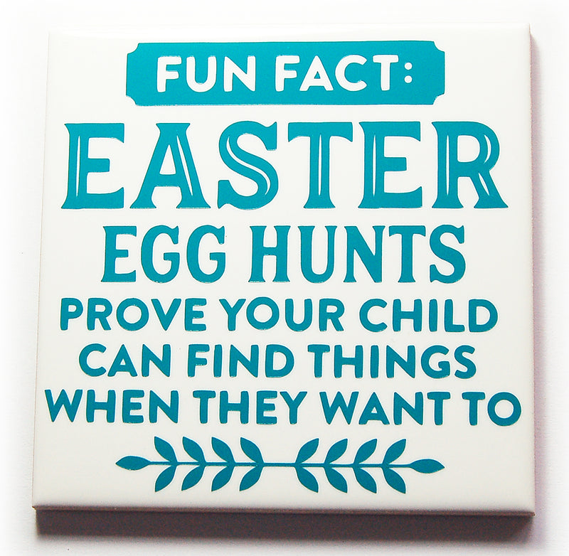 Easter Egg Hunts Sign In Teal Blue - Kelly's Handmade