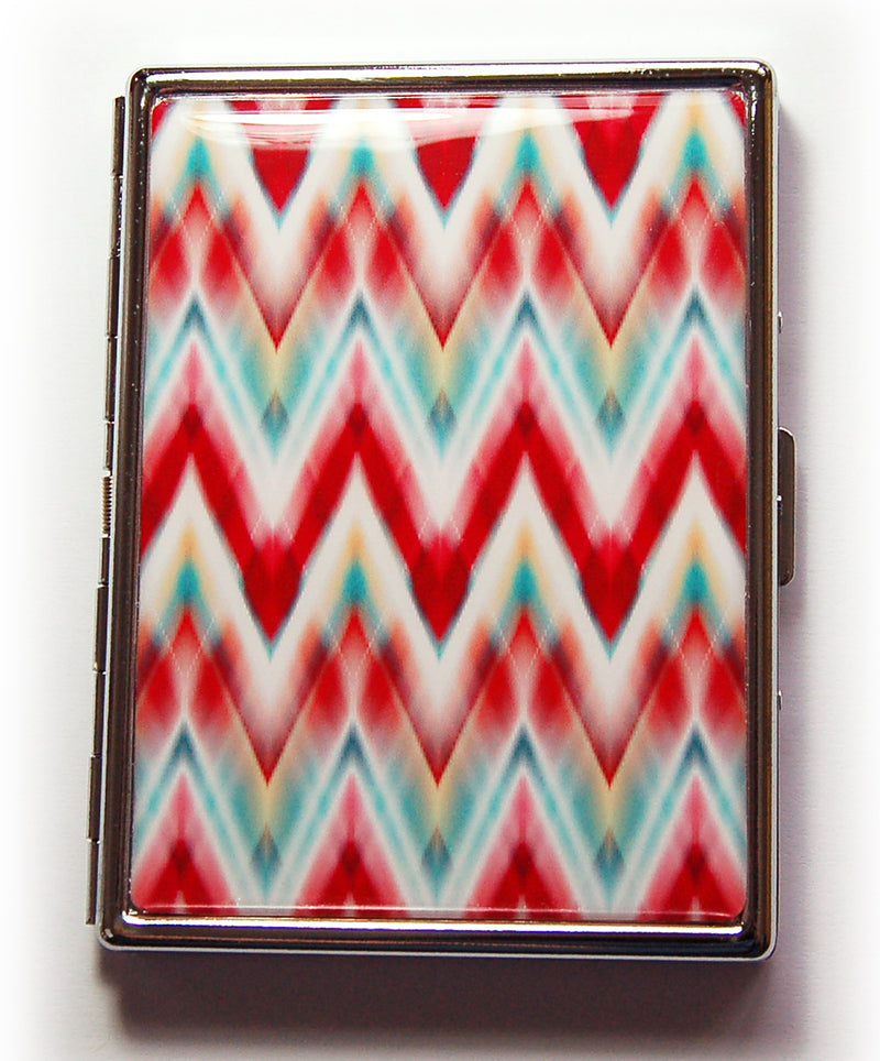 Tie Dye Chevron Slim Cigarette Case - Kelly's Handmade