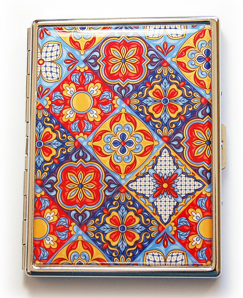 Italian Tile Slim Cigarette Case - Kelly's Handmade