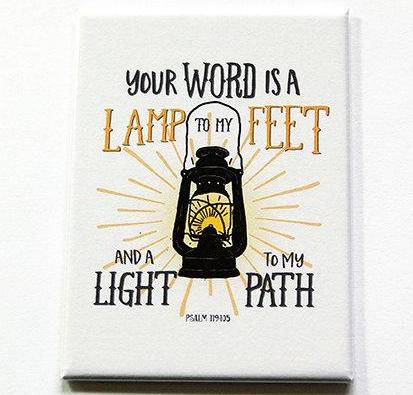 Lamp To My Feet Rectangle Magnet - Kelly's Handmade