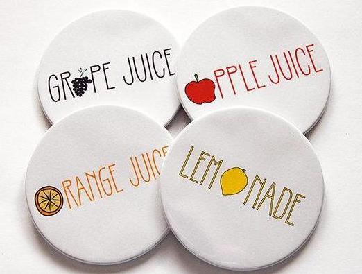 Fruit Juice Coasters - Kelly's Handmade