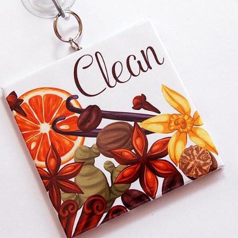 Fruit & Flowers Clean/Dirty Dishwasher Sign - Kelly's Handmade