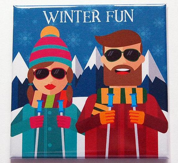 Winter Fun Magnet - Kelly's Handmade