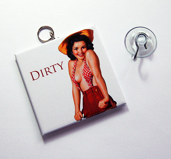 Clean Dirty Dishwasher Magnet Retro Pinup | X-bet Magnet