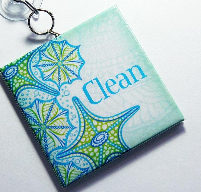 Modern Starfish Clean/Dirty Dishwasher Sign - Kelly's Handmade
