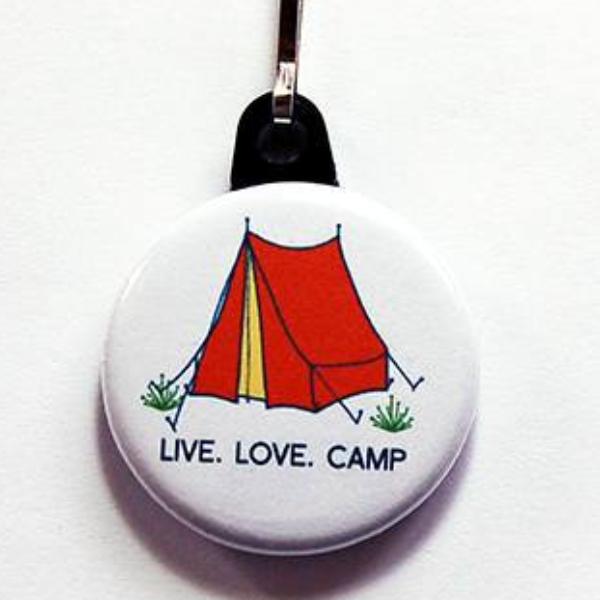 Live Love Camp Tent Zipper Pull - Kelly's Handmade