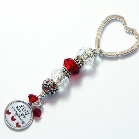 You Are My Everything Bead Keychain - Kelly's Handmade