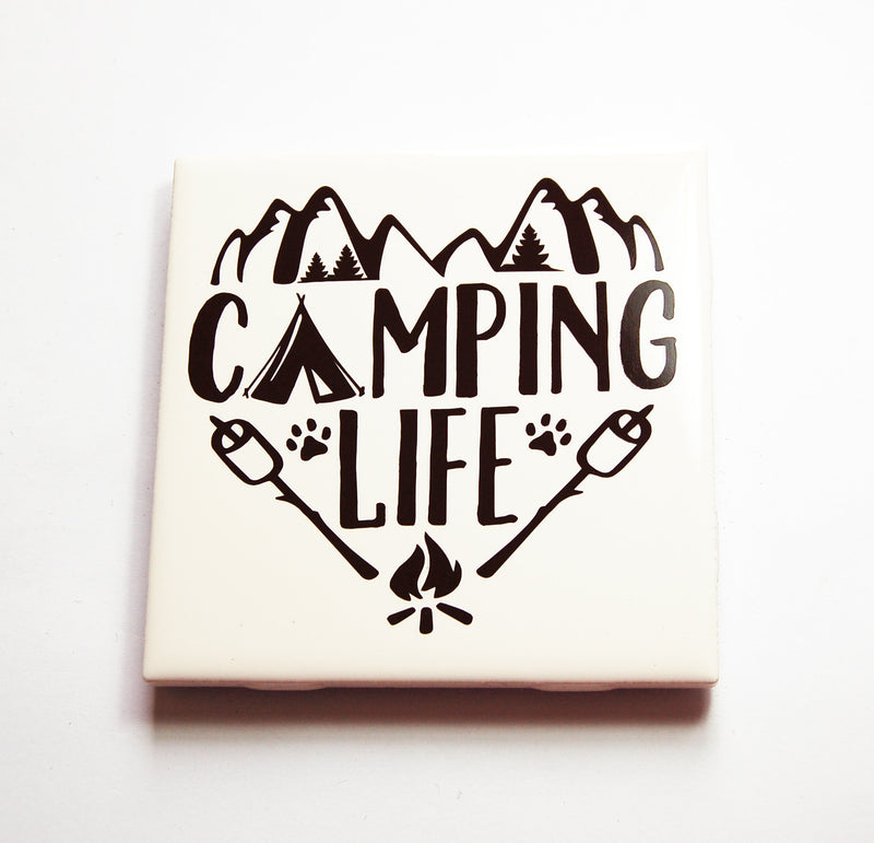 Camping Life Sign In Brown - Kelly's Handmade