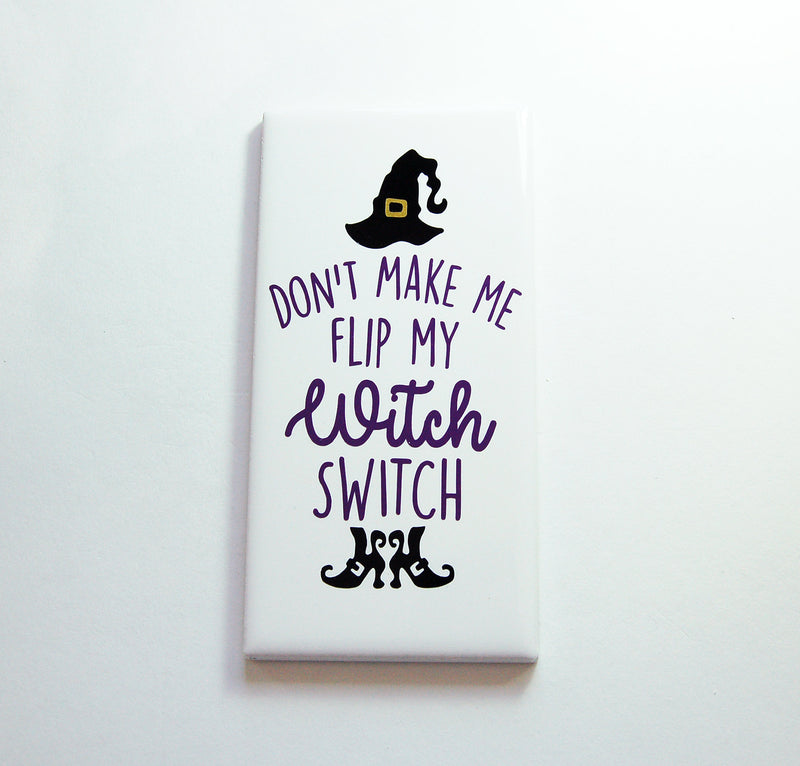 Flip My Witch Switch Halloween Sign In Black & Purple - Kelly's Handmade