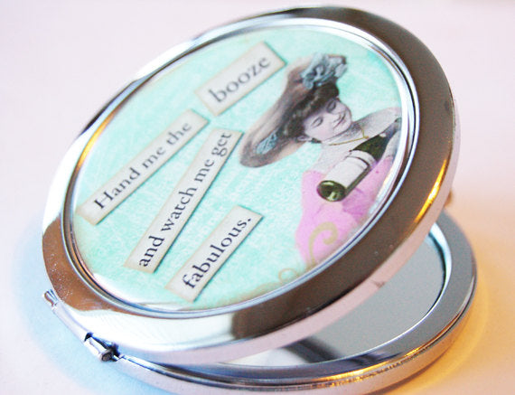 Watch Me Get Fabulous Compact Mirror - Kelly's Handmade