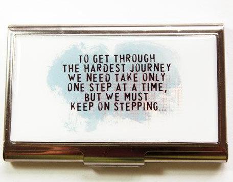 Keep On Stepping Business Card Case - Kelly's Handmade
