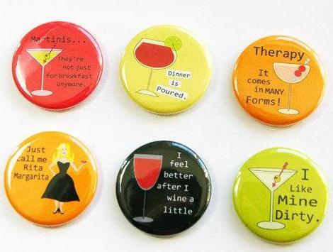 Drinking Humor Set Of Six Magnets - Kelly's Handmade