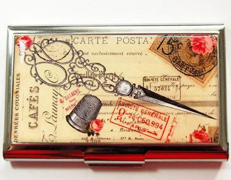 Vintage Scissors & Thimble Needle Case - Kelly's Handmade