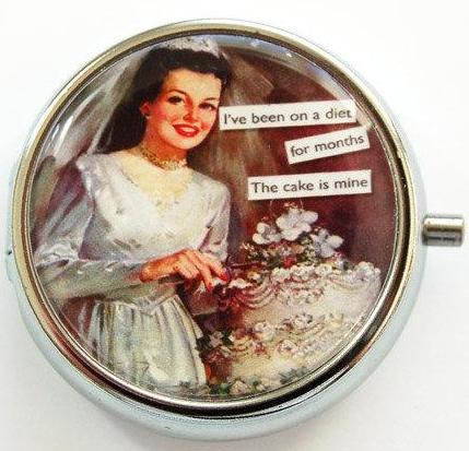 Bride Diet Round Pill Case - Kelly's Handmade