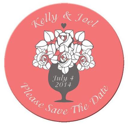Floral Save The Date Magnets - Kelly's Handmade