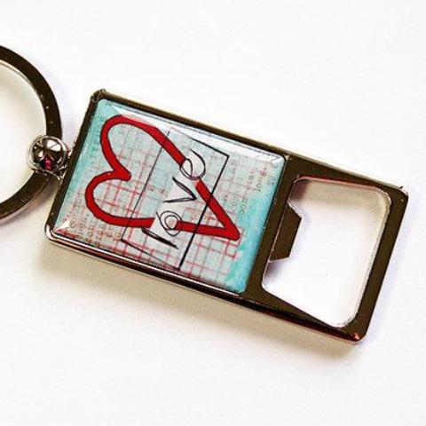 Heart Love Keychain Bottle Opener - Kelly's Handmade