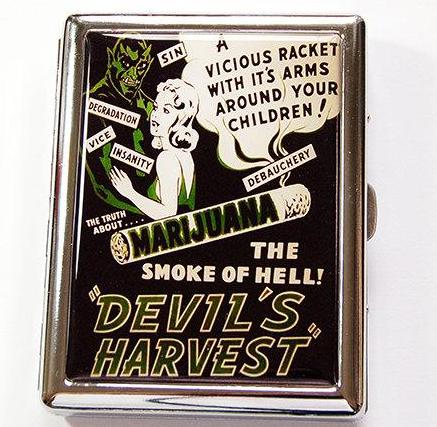 Devil's Harvest Funny Compact Cigarette Case - Kelly's Handmade