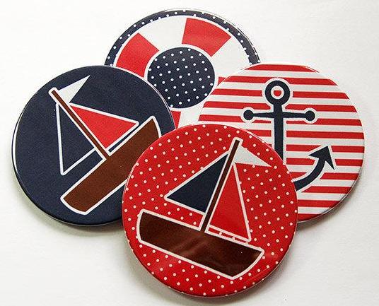 Nautical / Sailing Coasters - Kelly's Handmade