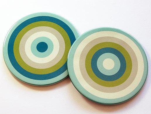 Rings of Color Coasters Set 10 - Kelly's Handmade