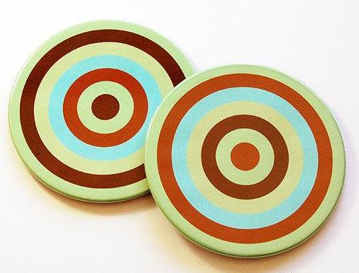 Rings of Color Coasters Set 5 - Kelly's Handmade