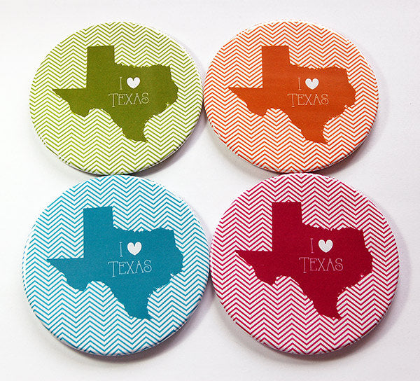 I Love Texas Coasters - Kelly's Handmade