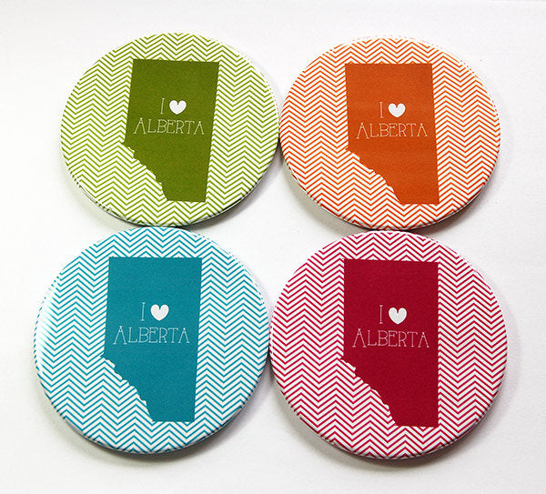 I Love Alberta Coasters - Kelly's Handmade