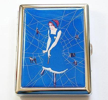 Men In Her Web Compact Cigarette Case - Kelly's Handmade