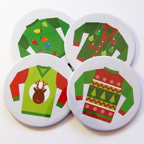 Christmas Ugly Sweater Coasters - Kelly's Handmade