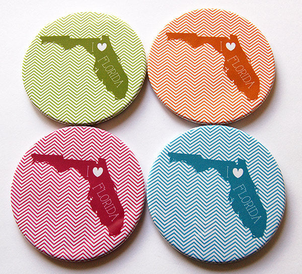 I Love Florida Coasters - Kelly's Handmade