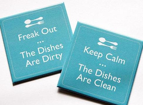 Freak Out Clean & Dirty Dishwasher Magnet in Turquoise - Kelly's Handmade