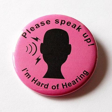 Hard of Hearing Pin Available in 6 Colors - Kelly's Handmade