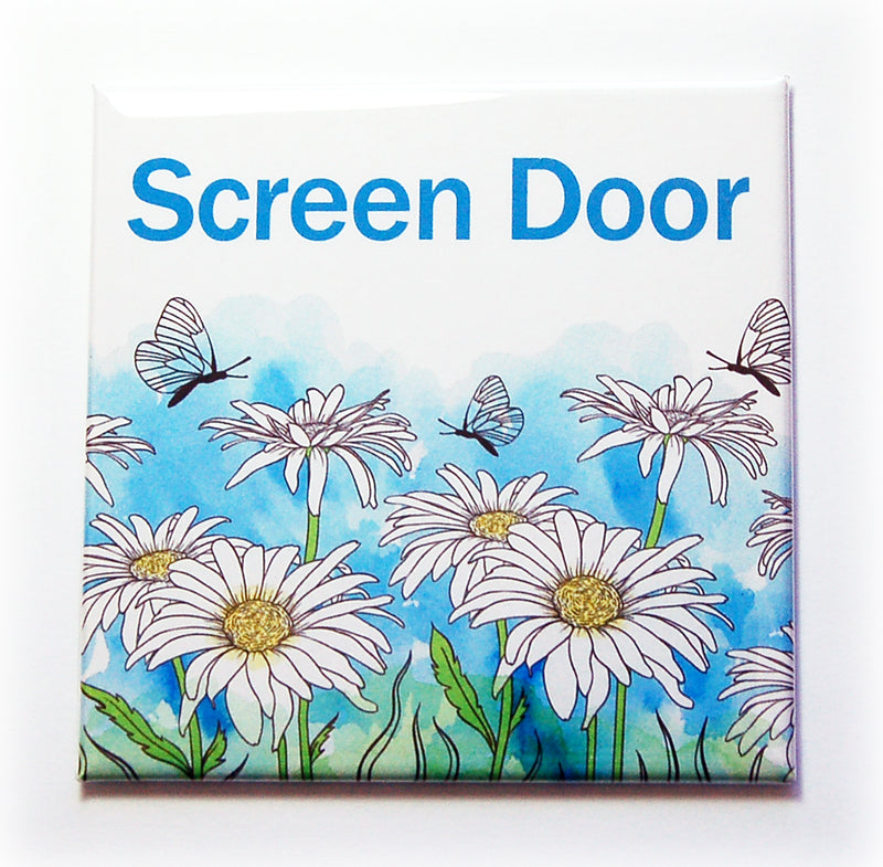 Daisy Screen Door Warning Magnets - Kelly's Handmade