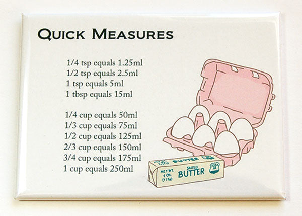 Eggs & Butter Quick Conversion Magnet - Kelly's Handmade