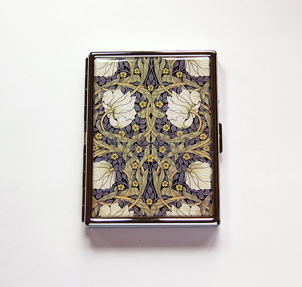 Decorative Arts Slim Cigarette Case Pimpernel Flowers - Kelly's Handmade
