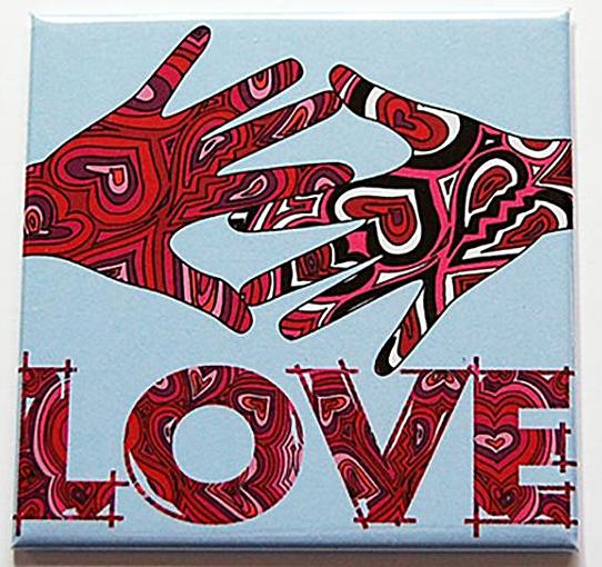 Hands & Heart Love Magnet - Kelly's Handmade