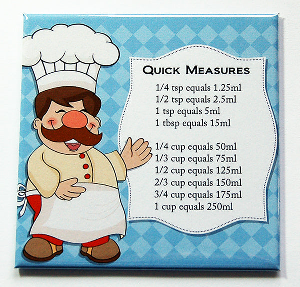 Chef Quick Conversion Magnet in Blue - Kelly's Handmade