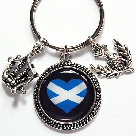 I Love Scotland Keychain - Kelly's Handmade