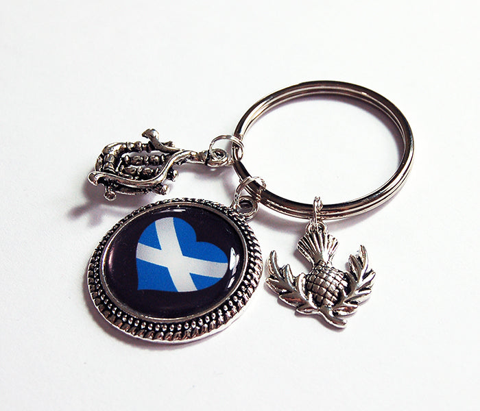 I Love Scotland Keychain - Kelly's Handmade