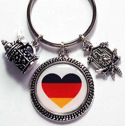 I Love Germany Keychain - Kelly's Handmade