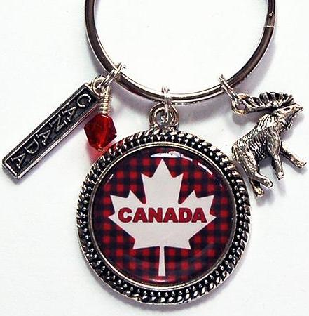 Canada Moose Keychain - Kelly's Handmade